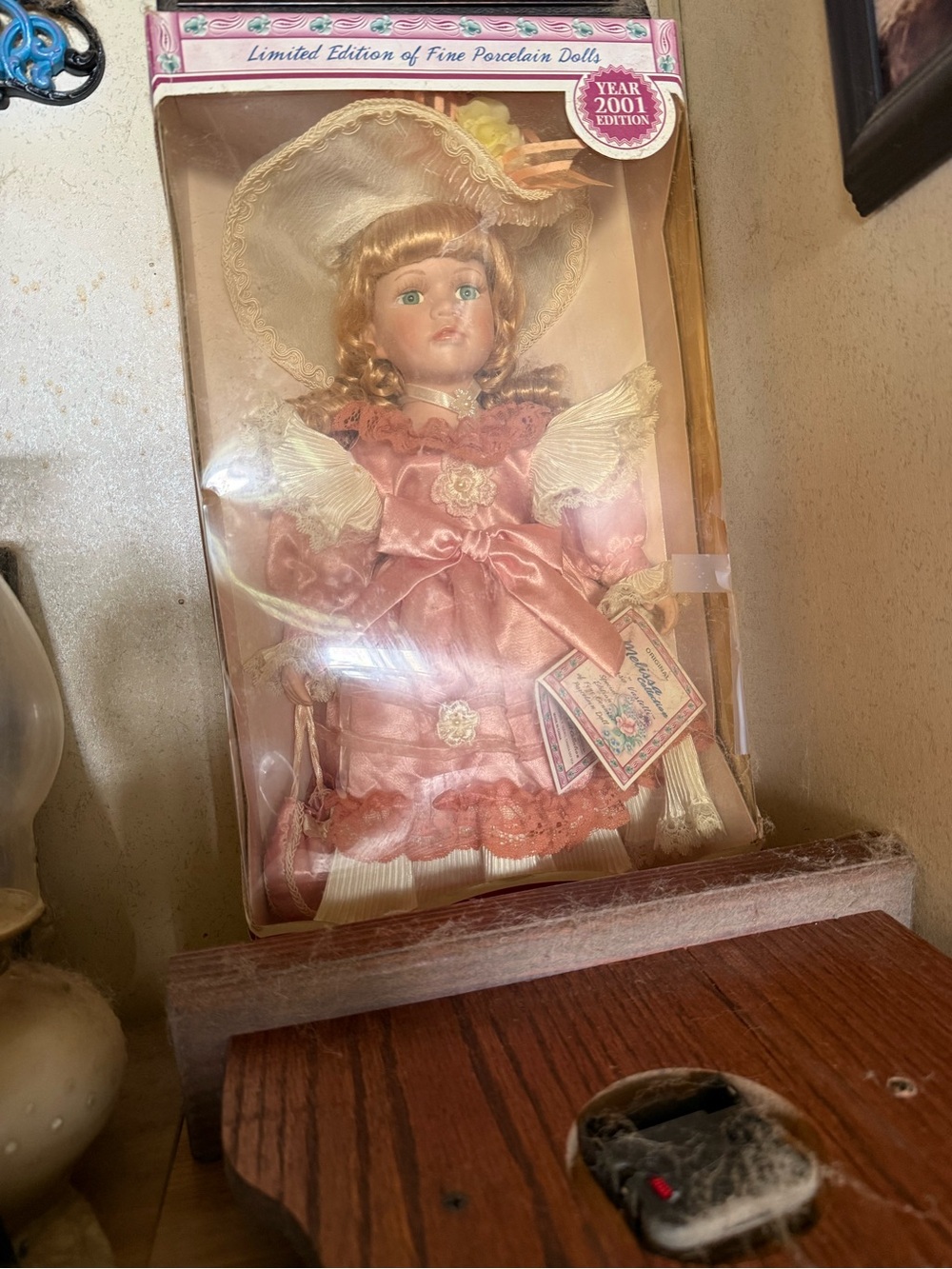 Limited Edition Porcelain Doll in Pink Dress
